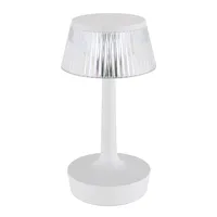GLOBO Tischleuchte Nachttischlampe LED Schlafzimmerlampe Dimmbar Kristall-Effekt Weiß