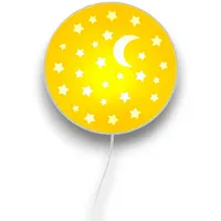 MeineWunschleuchte - led Kinderzimmer Wandlampe mit Stecker und Schalter,