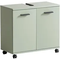 WELLTIME Waschbeckenunterschrank »Palermo, Breite 59 cm«, Metallbeschläge, Siphonausschnitt