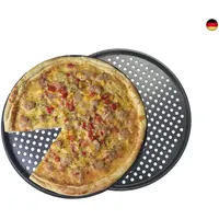 Monfish Pizzablech 36cm rund und gelocht, 2er Set, perforierte