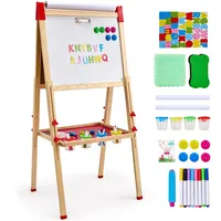 Vevor Kunststaffelei für Kinder, 3-in-1-Kunststaffelei aus Holz, mit magnetischem