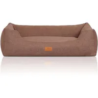 Knuffelwuff Hundebett Lotte Velours XL 105 x 75cm Lichtbraun