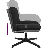 VidaXL Bürostuhl Drehbar Schwarz Stoff