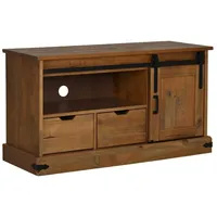 VidaXL TV-Schrank HALDEN mit Schiebetür 110x40x60 cm Massivholz