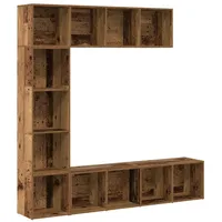 VidaXL Bücherschränke 3 Stück Altholz Holzwerkstoffe