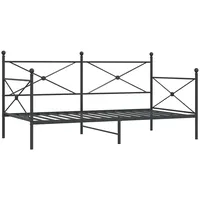 VidaXL Etagenbett ohne Matratze Schwarz 107x203 cm Stahl