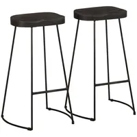VidaXL Barhocker 2 Stk. Schwarz 45x40x78 cm Mango Massivholz