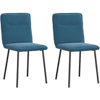 VidaXL Esszimmerstuhl Samt blau 2er Set