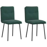 VidaXL Esszimmerstuhl Dunkelgrün Samt 2er Set
