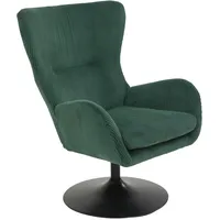 Hela Sessel Samos grün - Breitcord - 360° drehbar