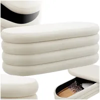 Tectake tectake® Polsterbank, mit Samt oder Bouclé, Belastbarkeit 150