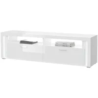 Inn.furn Lowboard "Sunroof" weiß Hochglanz, TV-Unterteil inkl. Frontbeleuchtung -