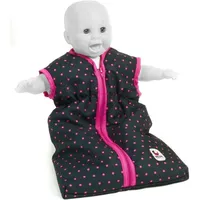 Bayer Chic 2000 792 12 - Puppen-Schlafsack, Dots, blau/pink