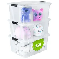 Konzept Aufbewahrungsbox 32 l 3-tlg. transparent