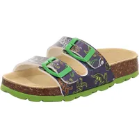 Superfit Fussbettpantoffel Hausschuh, Blau/Mehrfarbig 8150, 36 EU