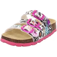 Superfit Fussbettpantoffel Hausschuh, Weiß/Mehrfarbig 1100, 32 EU