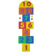 Relaxdays Himmel und Hölle Puzzlematte Blau,Gelb,Grün