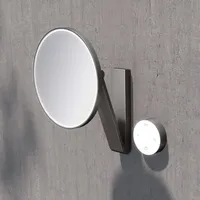 Keuco iLook_move Kosmetikspiegel rund, 5-fache Vergrößerung, beleuchtet, mit Bedienfeld,