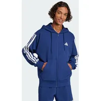 Adidas Essentials 3-Streifen French Terry Reißverschlusspullover Dark Blue /