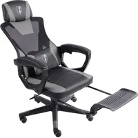 Trisens Gaming Stuhl im modernen Racing-Design mit einklappbarer Fußstütze