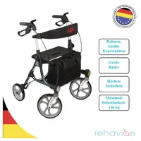 Antar Aluminium Rollator AT51038 faltbar mit extra großen Rädern