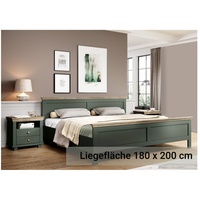 Lomadox Doppelbett mit 2x Nachttisch, Liegefläche 180 x 200