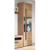 Lomadox - Vitrinenschrank Eiche Grandson Nb. TURDA-83 mit led