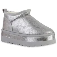 VAN HILL Winter Boots in Silber