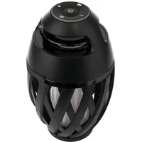 NÄVE Tischleuchte Außenbereich Tischlampe Bluetooth Lautsprecher USB Feuereffekt LED