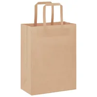 VidaXL Papiertragetaschen 50 Stk. mit Henkeln Braun 21x11x28 cm