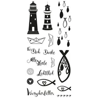 Rayher Clear Stamps “Fische, & Co.”, Bogengröße 97 x