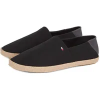 Tommy Hilfiger Herren Espadrilles Core Textile mit Logo, Schwarz