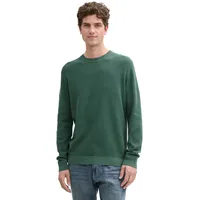 Tom Tailor Structured Crewneck Knit Pullover - Green Dust