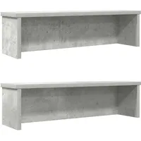 VidaXL Küchenregale Stapelbar 2 Stk. Betongrau 50x15x16 cm