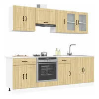 VidaXL 8-tlg. Küchenschrank-Set Lucca Sonoma-Eiche Holzwerkstoff