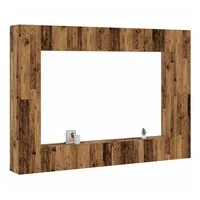 VidaXL 8-tlg. TV-Schrank-Set Wandmontage Altholz-Optik Holzwerkstoff