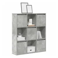 VidaXL Bücherregal Betongrau 89x24x101,5 cm Holzwerkstoff