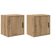 VidaXL Garagen-Wandschränke 2 Stk. Artisan-Eiche Holzwerkstoff