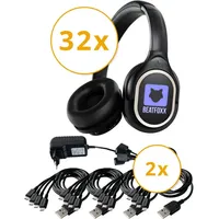 Beatfoxx SDH-340/32 USB-C Silent Disco V2 Kopfhörer Set +