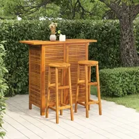 VidaXL 3-tlg. Gartenbar-Set Massivholz Akazie