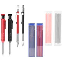 STAHLWERK Tieflochmarker Bleistift 4er Set 36 Ersatzminen integriertem Spitzer