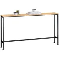 SoBuy Konsolentisch Schwarz, Natur, Metall, 120x65x20 cm, Wohnzimmer, Wohnzimmertische,