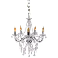 NÄVE Kronleuchter Hängeleuchte chrom Kristalle Wohnzimmerlampe H 85 cm