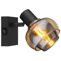 GLOBO Wandleuchte Wandlampe Flurleuchte Schlafzimmerlampe Spot beweglich Schwarz