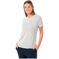 Super.natural Casual Rib Bio Kurzarm-t-shirt - White Stone Melange