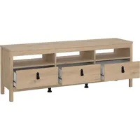 VCM ebuy24 Madrid TV Tisch 3 Schubladen Eichen-Dekor.