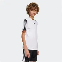 Adidas Jungen Train Essentials 3-Stripes T-Shirt, White/Black, 9-10 Years