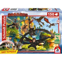 Schmidt Spiele DRAGONS, Fliegende Drachen, Puzzle mit Poster