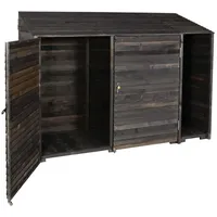 MCW Geräteschuppen MCW-J75, Geräteschrank Gerätehaus, Holz gebeizt MVG-zertifiziert, 180x250x93cm