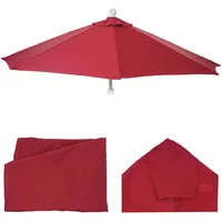 MCW Ersatz-Bezug für Sonnenschirm halbrund Lorca, Sonnenschirmbezug Ersatzbezug, 270cm